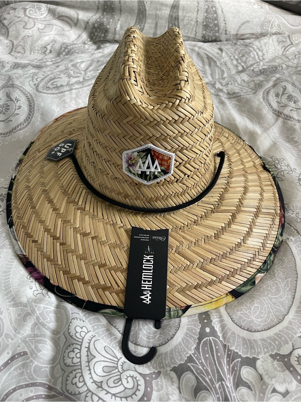 Hemlock Hat Company STRAW LIFEGUARD HAT Beach Pool Sun ONE SIZE Brand New W Tags